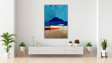 Waves of Wonder beautiful handmade leather wall hanging