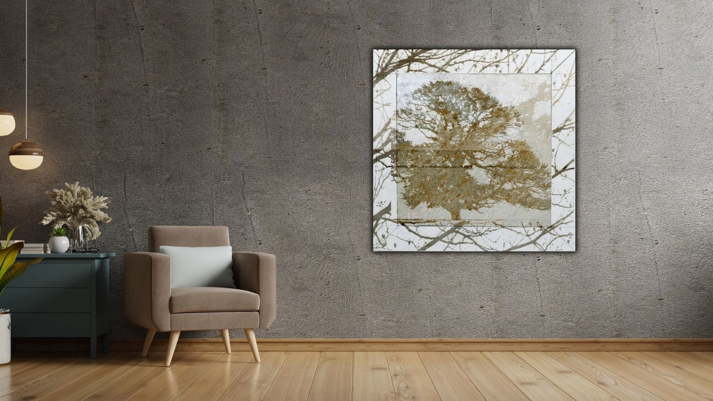 Realm of Reflection Timeless leather wall art
