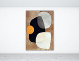 Cosmic Contemplation modern boho leather wall art