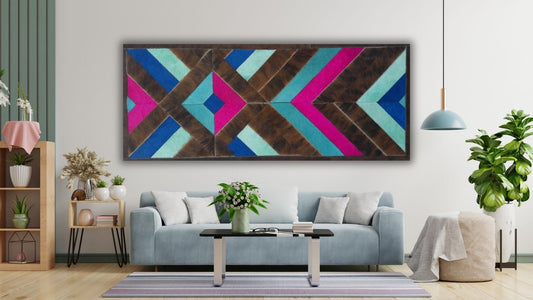 Abstract Elegance abstract leather wall art