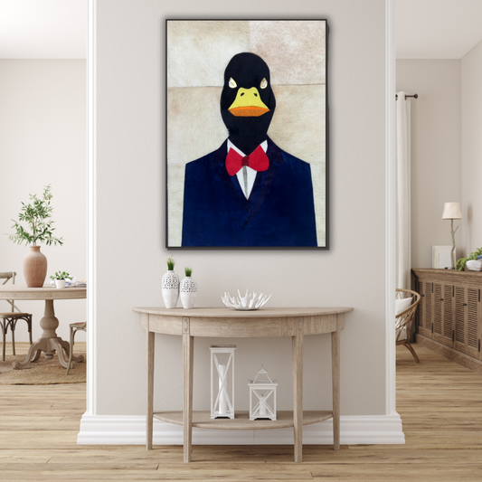 The Black-Tie Bill luxury leather home wall decor