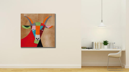 The Colourful Moo Timeless leather wall art
