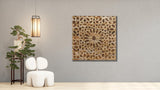 Abstract Circle handmade leather wall decor