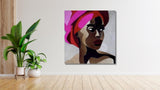 Lady In Pink Handcrafted leather art