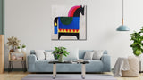 Rainbow Racer luxury leather framed wall art