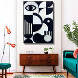 Eyeconic framed leather art