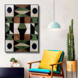 Earthen Matrix abstract leather wall art
