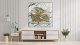 Glowing Branches animal canvas leather art