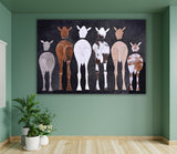 Horsepower handmade leather wall painting for living room 