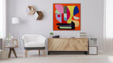 Splash leather wall art