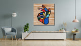 Touch of Sight leather wall portraits for living room