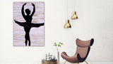 The Ballerina luxury leather wall art