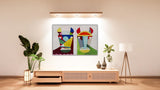 Midnight Bison handmade leather wall decor