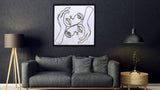 Faceless handcrafted leather wall arts