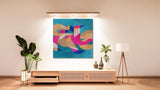 The Serpent Rhapsody animal canvas leather art