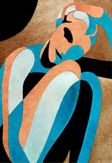 Synchronicity modern abstract leather art