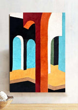 Abstract Escapade leather canvas arts