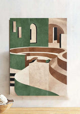 Amphitheater Dreams boho canvas leather art