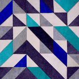 Patterns of Joy abstract canvas leather wall art