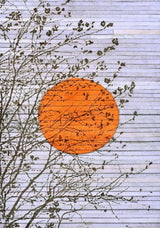 Sunset handcrafted leather wall hanging