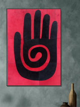Scarlet Swirl beautiful handmade leather wall hanging