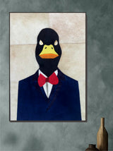 The Black-Tie Bill portrait leather wall art
