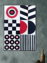 Bullseye framed leather art