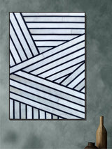 Zebra Crossing Timeless leather wall art
