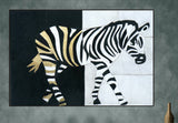Striped Starlet handmade leather wall painting for living room 