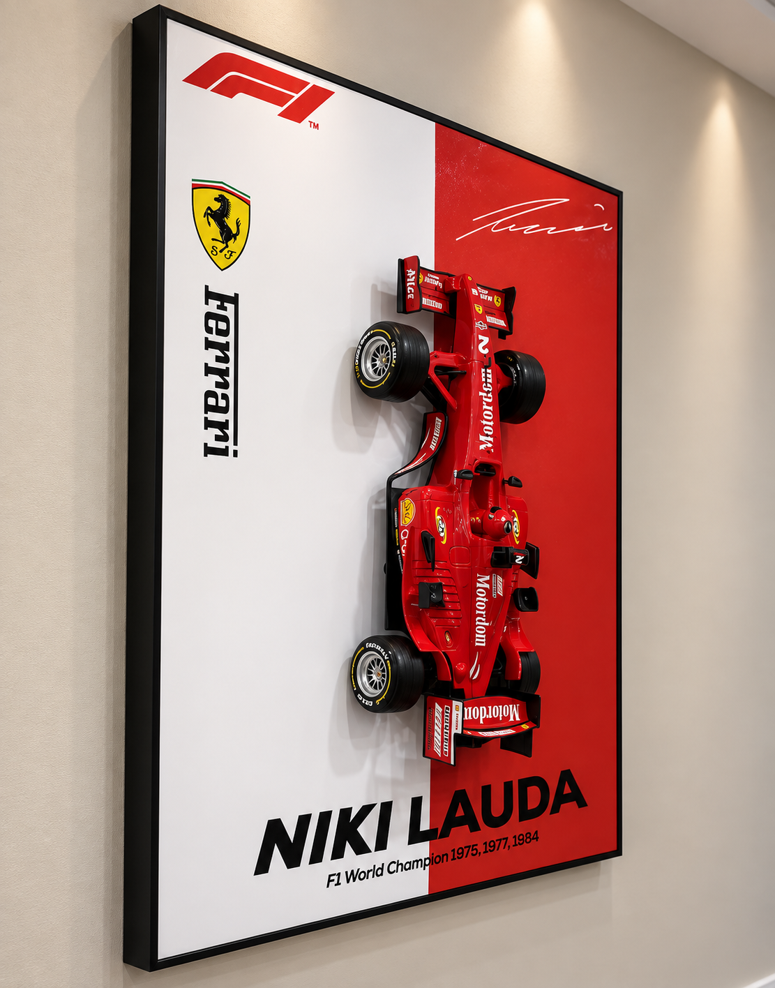 Niki Lauda × Ferrari | 3D Wall Art — One-of-One Ferrari F1 Wall Art