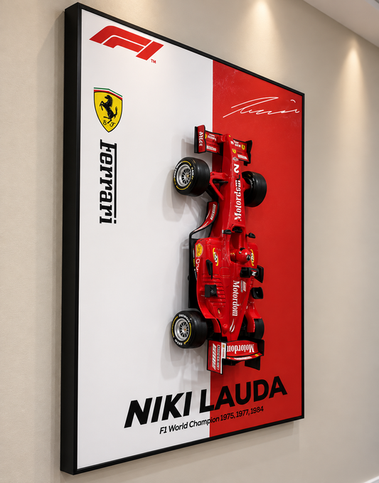 Niki Lauda × Ferrari | 3D Wall Art — One-of-One Ferrari F1 Wall Art