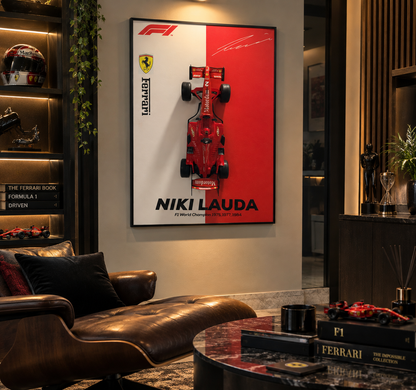 Niki Lauda × Ferrari | 3D Wall Art — One-of-One Ferrari F1 Wall Art