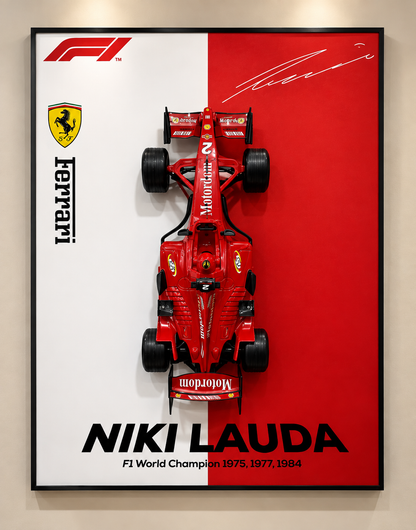 Niki Lauda × Ferrari | 3D Wall Art — One-of-One Ferrari F1 Wall Art