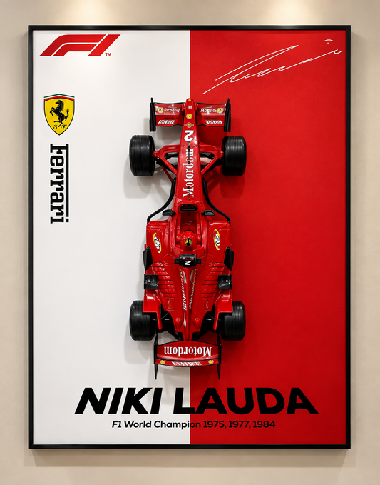 Niki Lauda × Ferrari | 3D Wall Art — One-of-One Ferrari F1 Wall Art