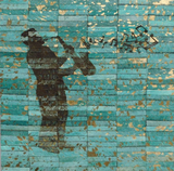 The Piper modern abstract leather art