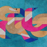 The Serpent Rhapsody boho leather wall art